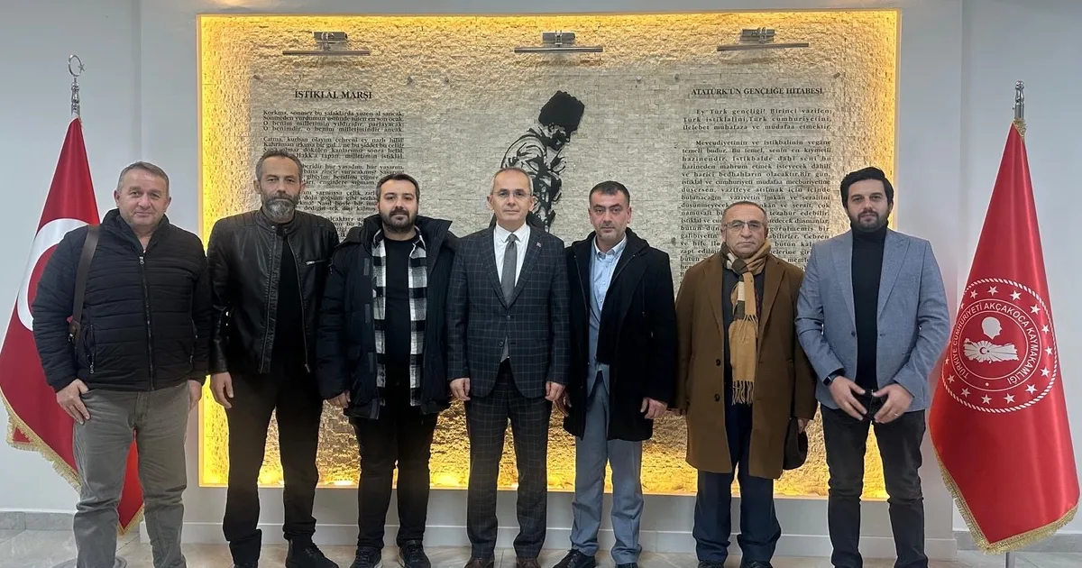 Düzceli gazetecilerden Akçakoca Kaymakamı’na ziyaret