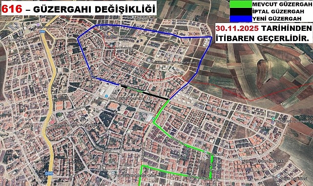 İnegöl’de Halk Otobüsü Hatlarında Düzenleme Yapıldı: Yeni Güzergâhlar 30 Kasım’da Başlıyor
